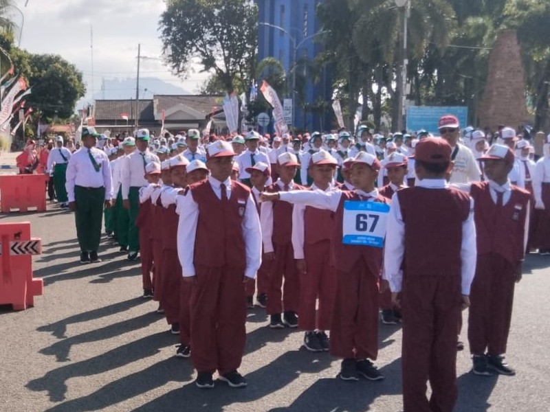 SD N 2 Palangan Mewakili Kecamatan Jangkar pada Lomba Gerak Jalan SD/MI Tingkat Kabupaten